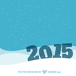 2015在冰雪景觀新年背景
