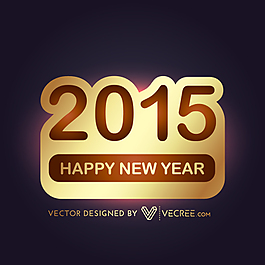 2015金貼紙新年背景