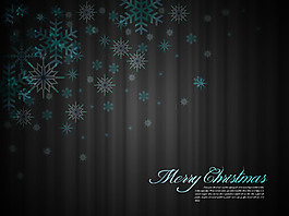 灰色條紋背景下的藍色白色雪花