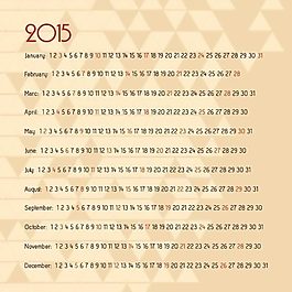 中文摘要三角馬賽克2015日歷