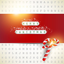 數(shù)字背景上的紅色圣誕卡