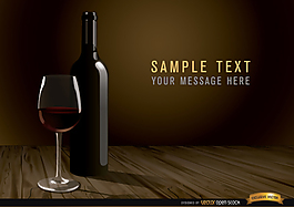 酒瓶和玻璃背景