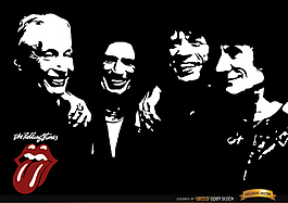 樂隊的黑色和白色墻紙