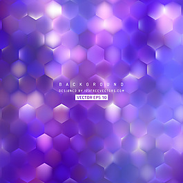 中文摘要藍(lán)紫色六邊形背景