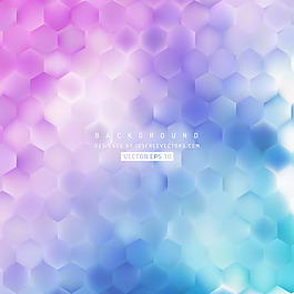 中文摘要藍(lán)紫色六邊形背景圖案