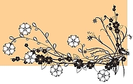 带芽的矢量花