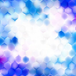 中文摘要藍(lán)紫色六邊形背景模板