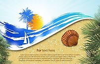 夏季海灘背景6