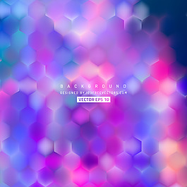 中文摘要藍(lán)紫色六邊形幾何背景