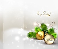 金色和銀色裝飾的圣誕背景