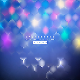 中文摘要藍(lán)紫色六邊形幾何背景