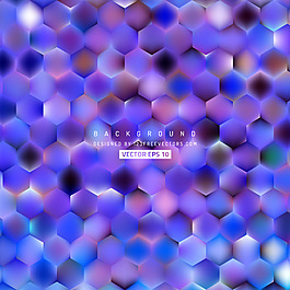 中文摘要藍(lán)紫色六邊形背景模板