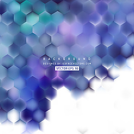 中文摘要藍(lán)紫色六邊形背景圖案