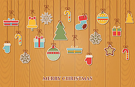 扁平貼掛圣誕背景