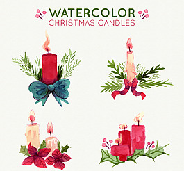 水彩裝飾蠟燭