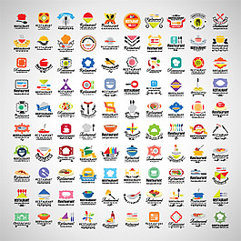 彩色餐飲類圖標(biāo)合集圖片