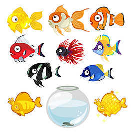 彩色金魚圖片