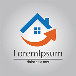 房屋和箭頭logo圖片