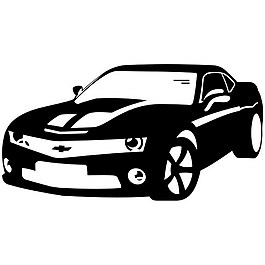 跑車剪影矢量圖標(biāo)