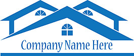 藍(lán)色房屋logo圖片