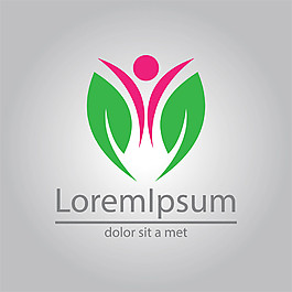 人形和綠葉logo圖片