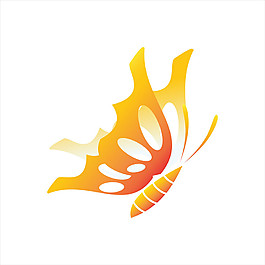黃色蝴蝶標(biāo)志圖片