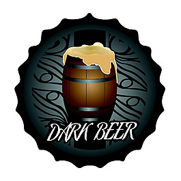 卡通啤酒瓶蓋標(biāo)簽圖片