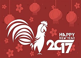 雞年花紋背景素材