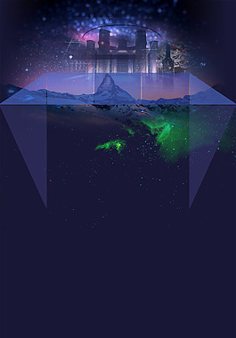 大氣星空宇宙都市時尚H5背景