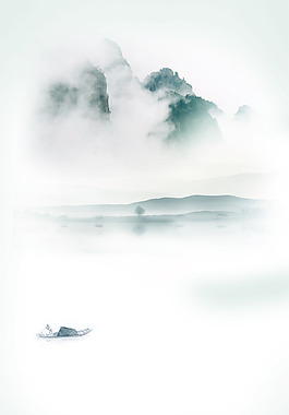 清新淡雅水墨中國風(fēng)海報(bào)H5背景