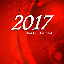 红色装饰新年2017背景