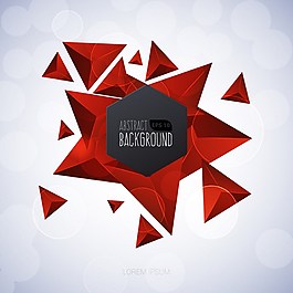 紅色3d幾何背景