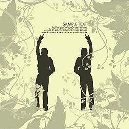 人與花緣的設(shè)計元素摘要說明背景圖