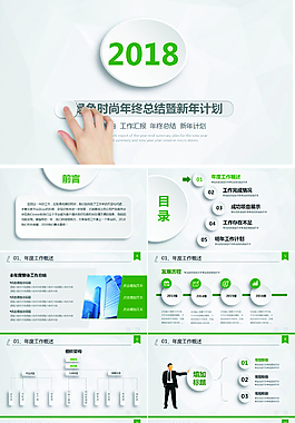 微立體年終工作總結匯報計劃PPT