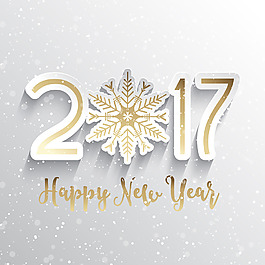 雪花設(shè)計(jì)的新年快樂(lè)背景