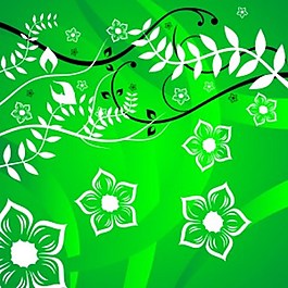 摘要花卉生態(tài)綠色背景海報(bào)圖