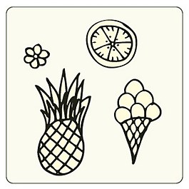 夏日元素圖標矢量