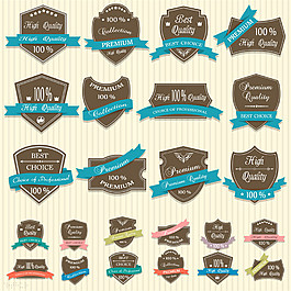 彩色飄帶質(zhì)量標(biāo)簽圖片