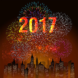 城市夜景2017年字體圖片