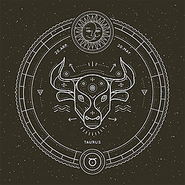 金牛座標(biāo)簽圖片