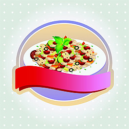 彩色卡通美食設計圖片