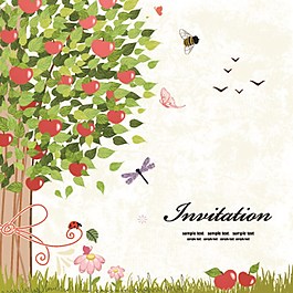 樹木果實矢量素材