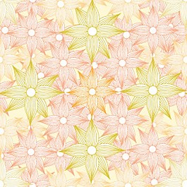 盛開花圖案元素插圖