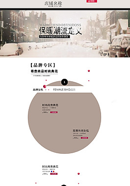淘寶冬季首頁時尚簡約模板