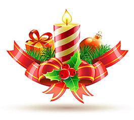 圣誕球和蠟燭圖片3