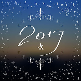 線條圣誕樹2017背景圖片