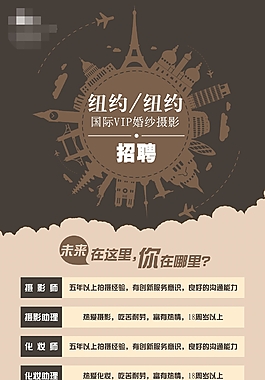PSD城市招聘海報X展架