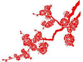 紅色花素材