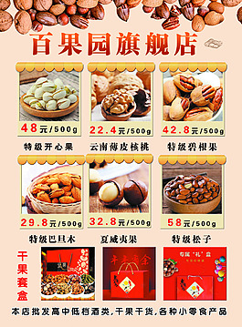 百果園宣傳單背面