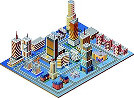 城市建筑和道路圖片